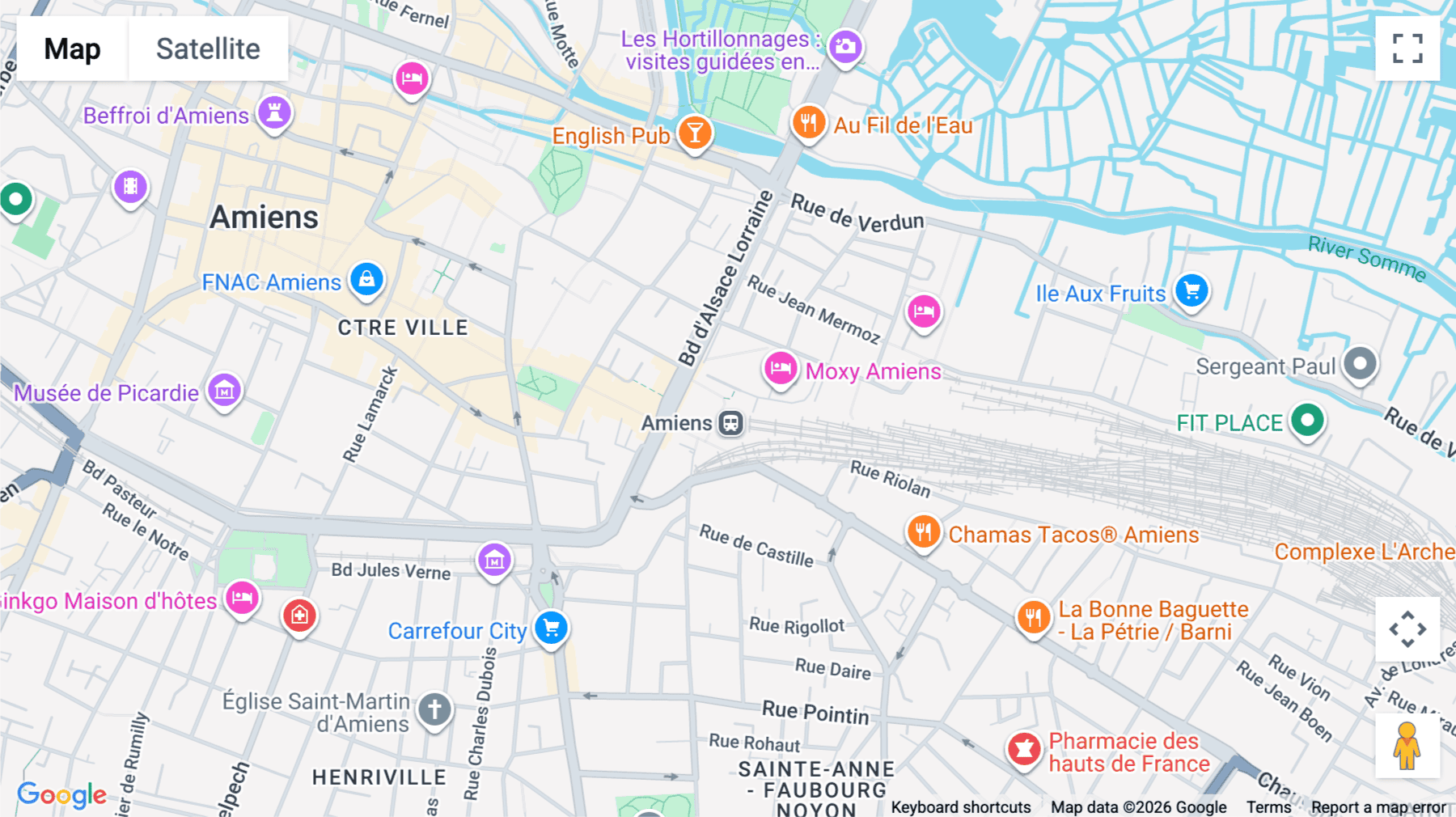Click for interative map of 47 place Alphonse Fiquet, Amiens