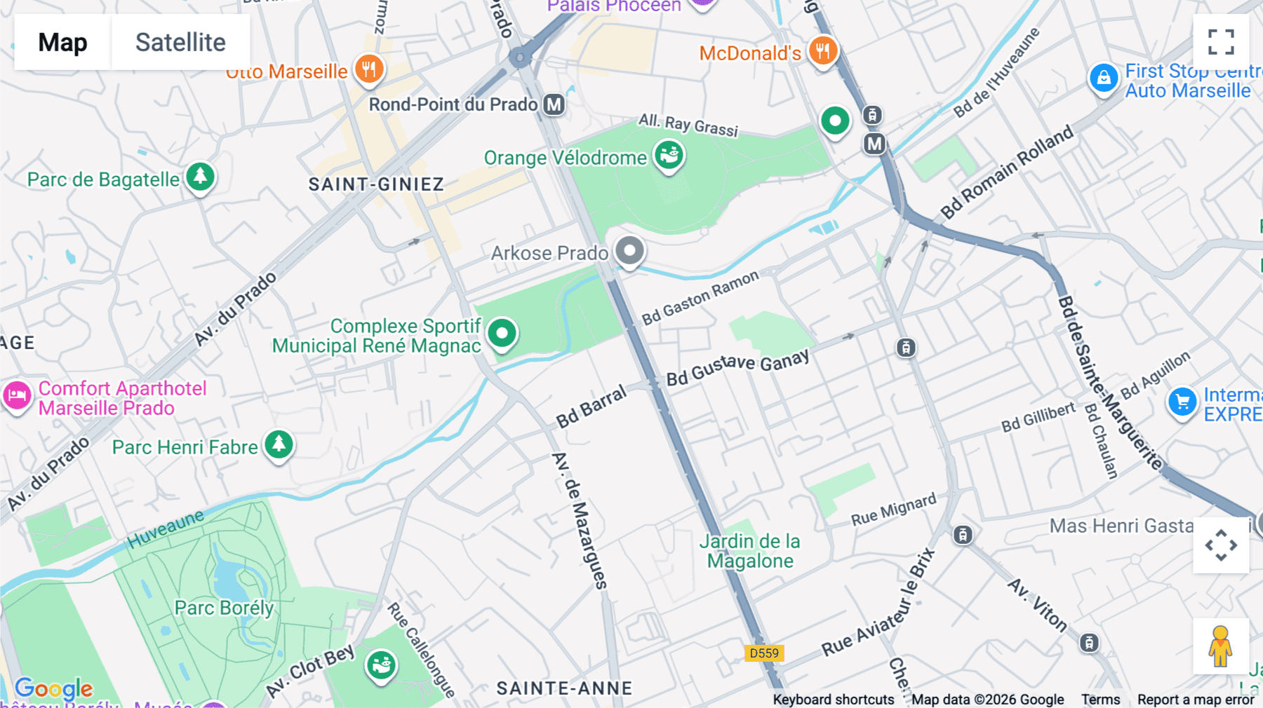 Click for interative map of 132 Boulevard Michelet, Marseille