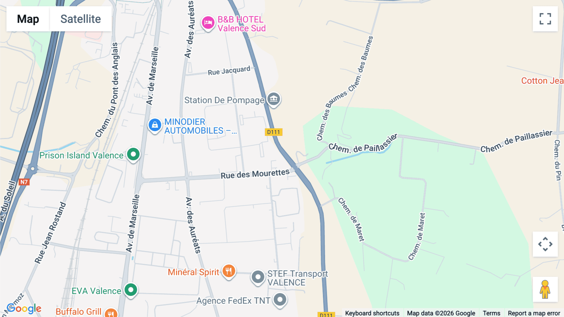 Click for interative map of 105 Rue des Mourettes, Valence