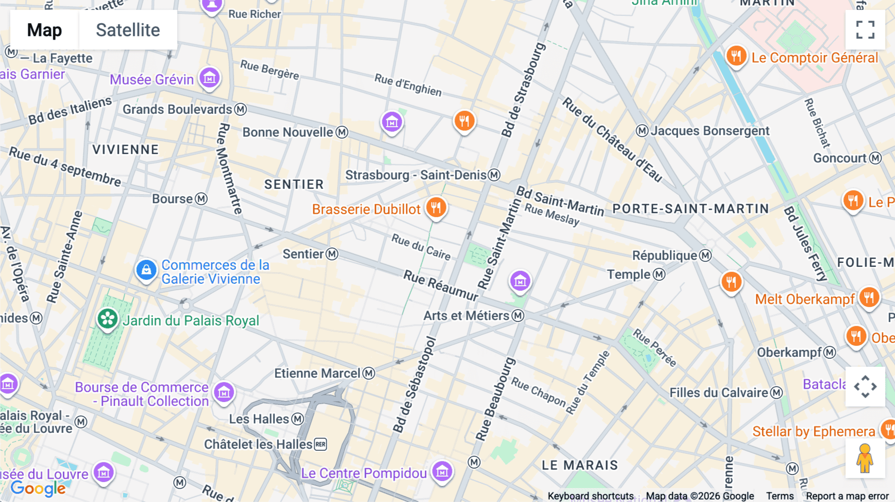 Click for interative map of Caire, 4 Rue du Caire, Paris