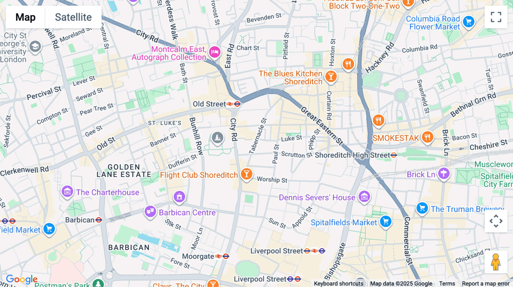 Click for interative map of 52 Tabernacle Street, London