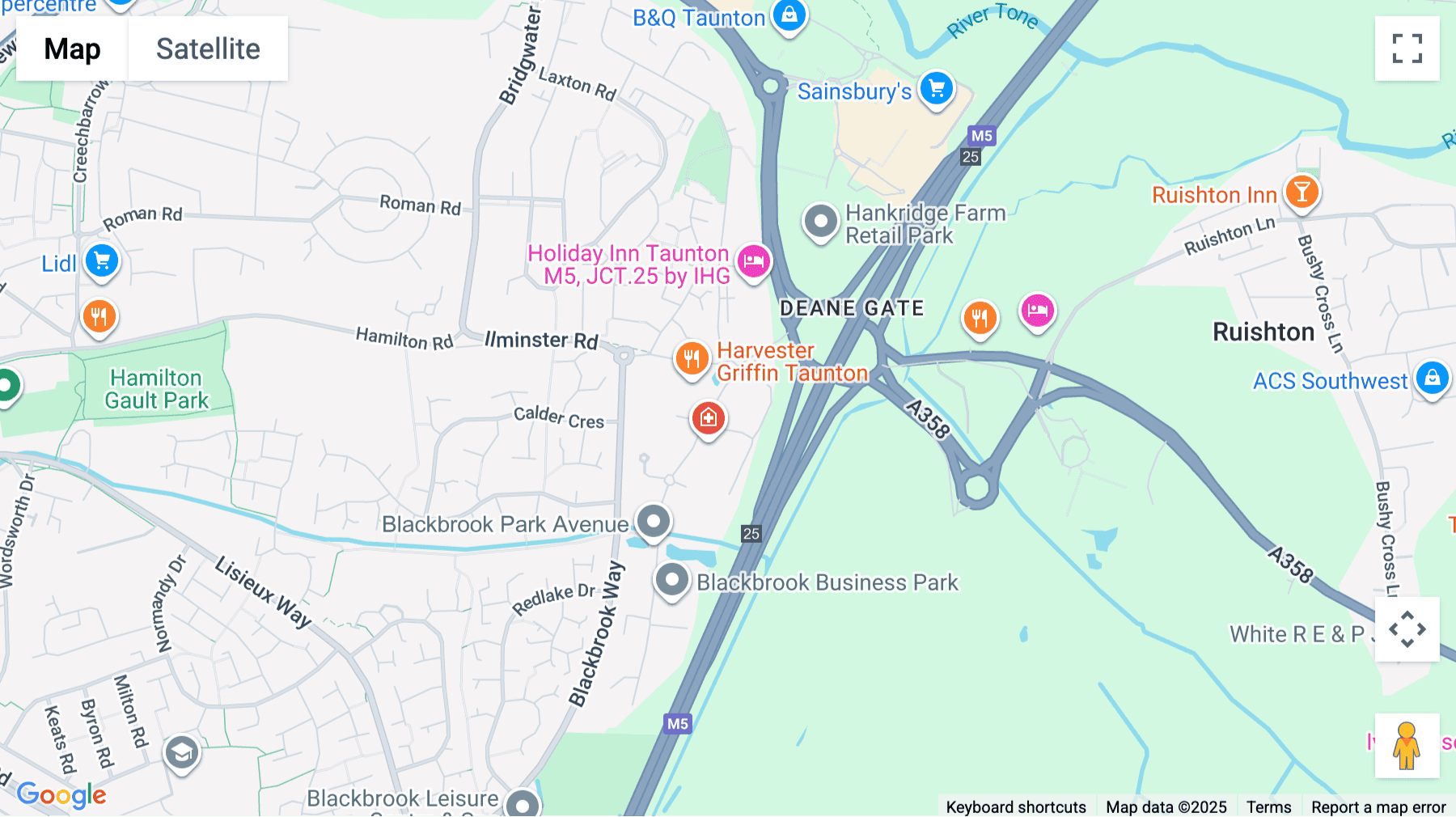 Click for interative map of Bonville House, Blackbrook Business Park, Taunton