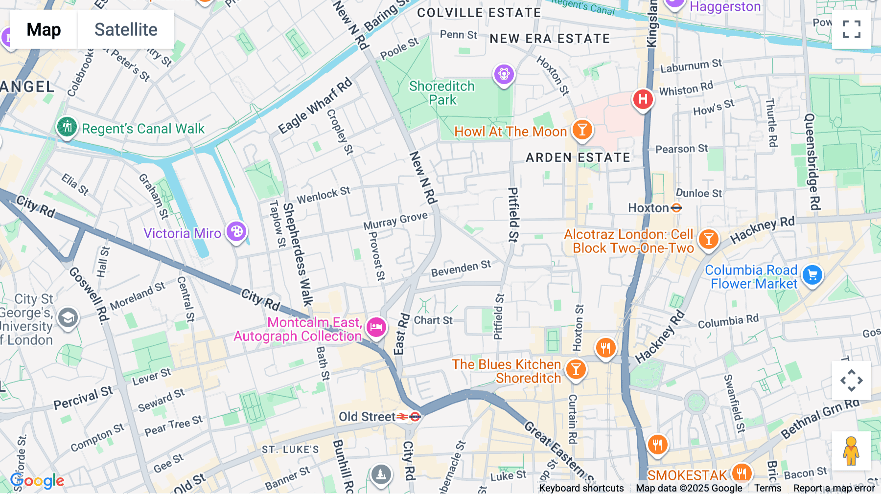 Click for interative map of 122 East Road, Unit 2, The Yard, London