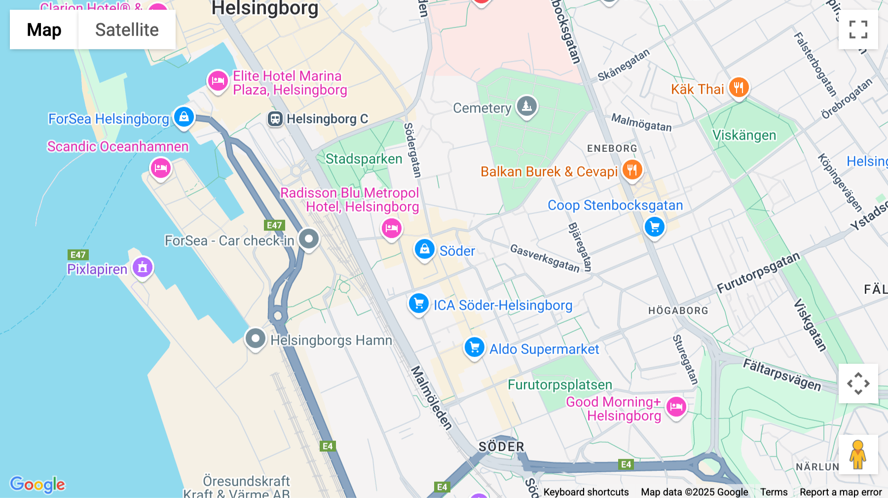 Click for interative map of Södergatan 15, Helsingborg
