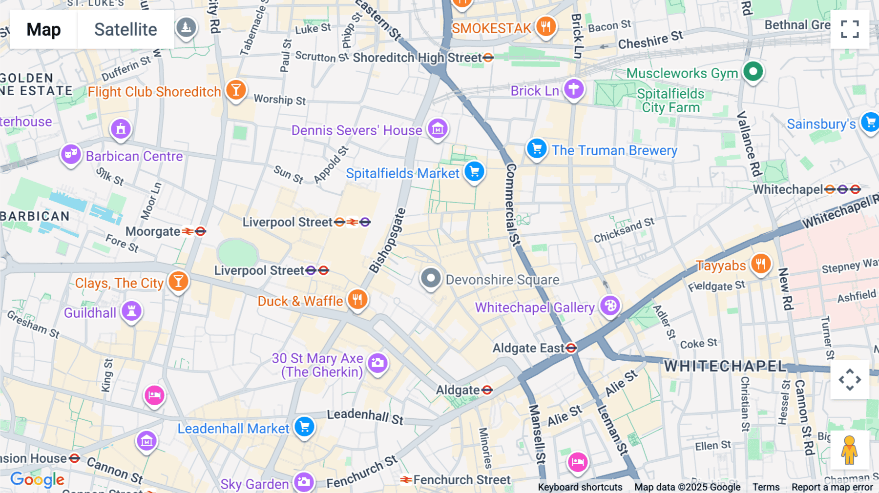 Click for interative map of 1 Artillery Passage, 2nd Floor, Gun House, London