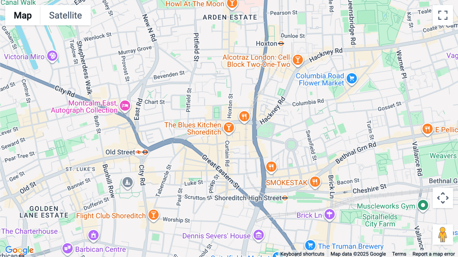 Click for interative map of 152-154, Curtain Road, London