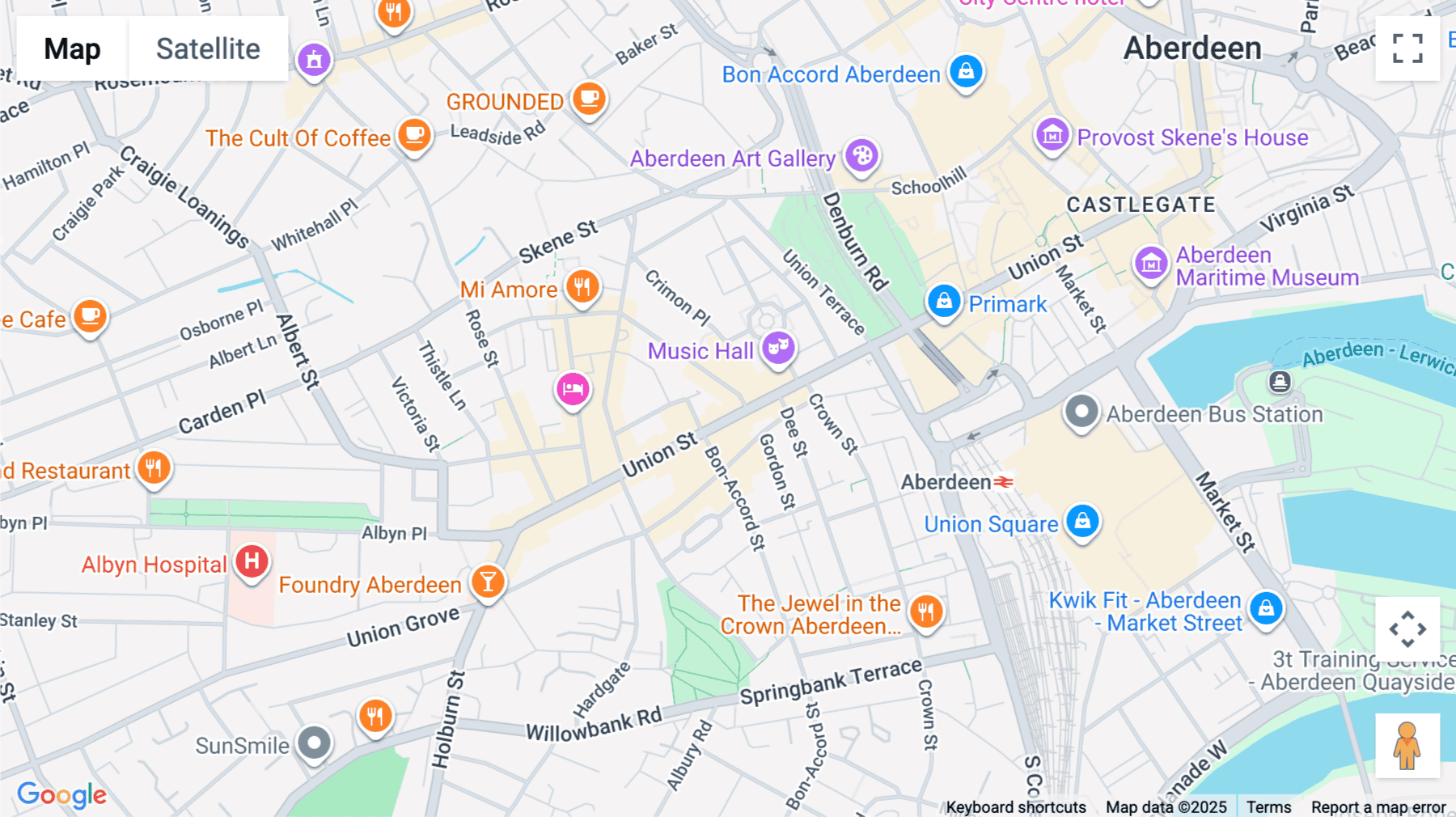 Click for interative map of 214 Union Street, Aberdeen