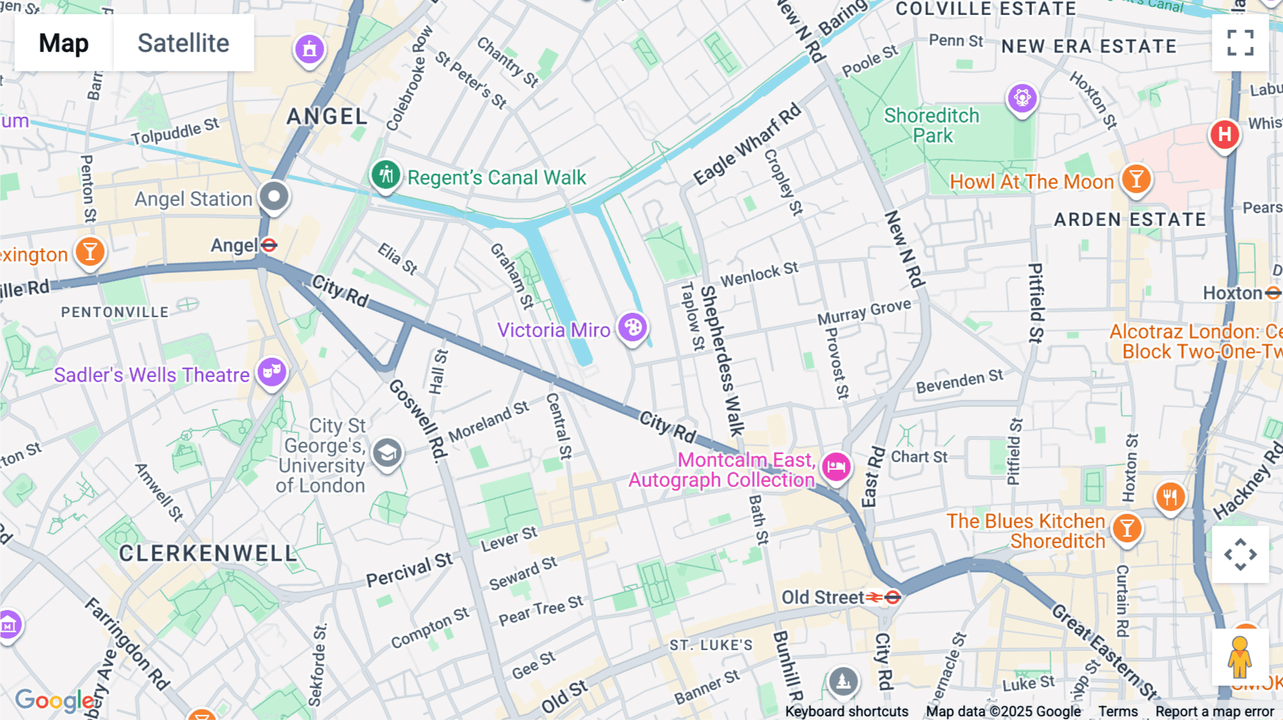 Click for interative map of 15, Micawber Street, London