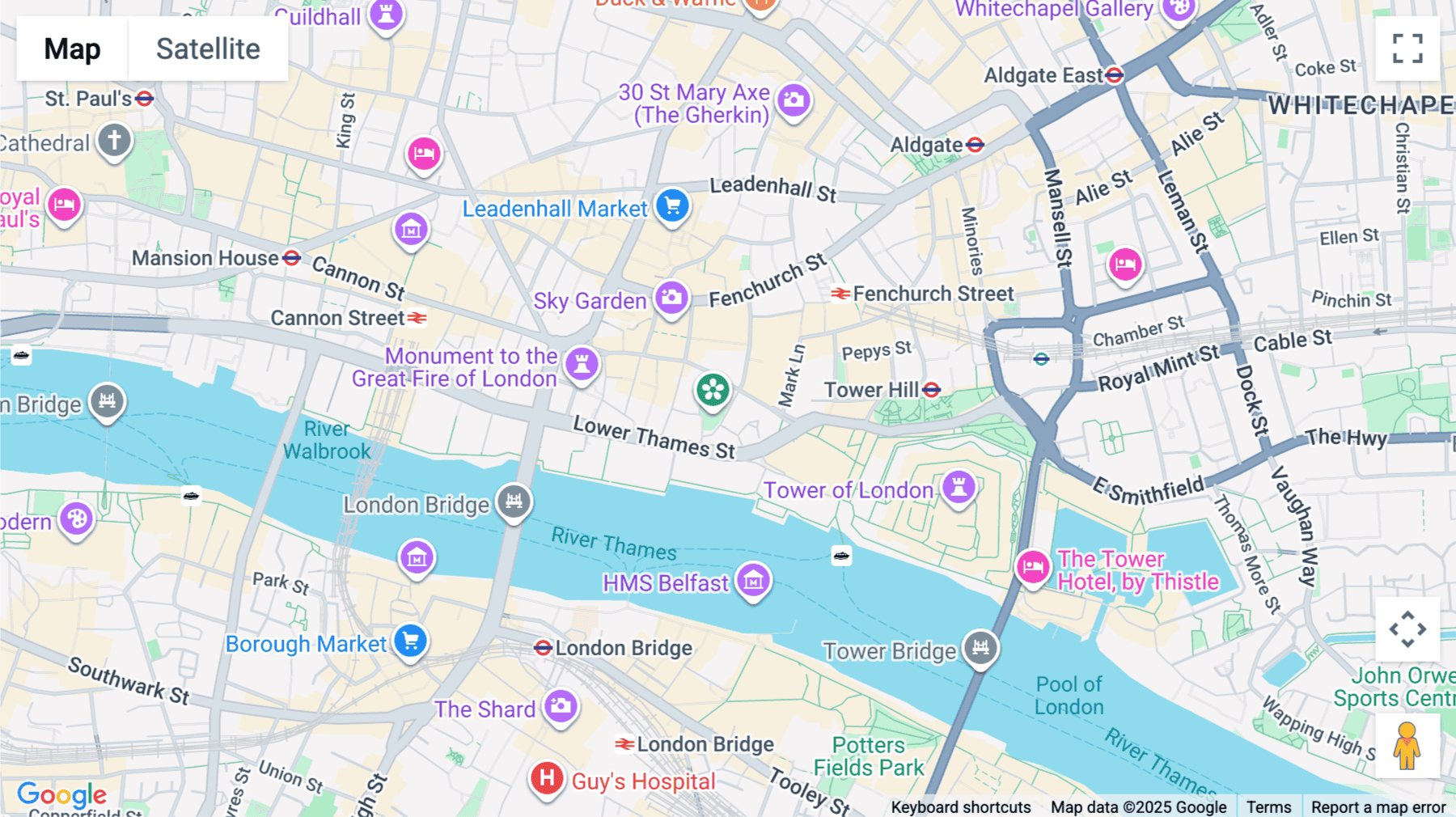 Click for interative map of 32, Saint Dunstan's Hill, City of London, London