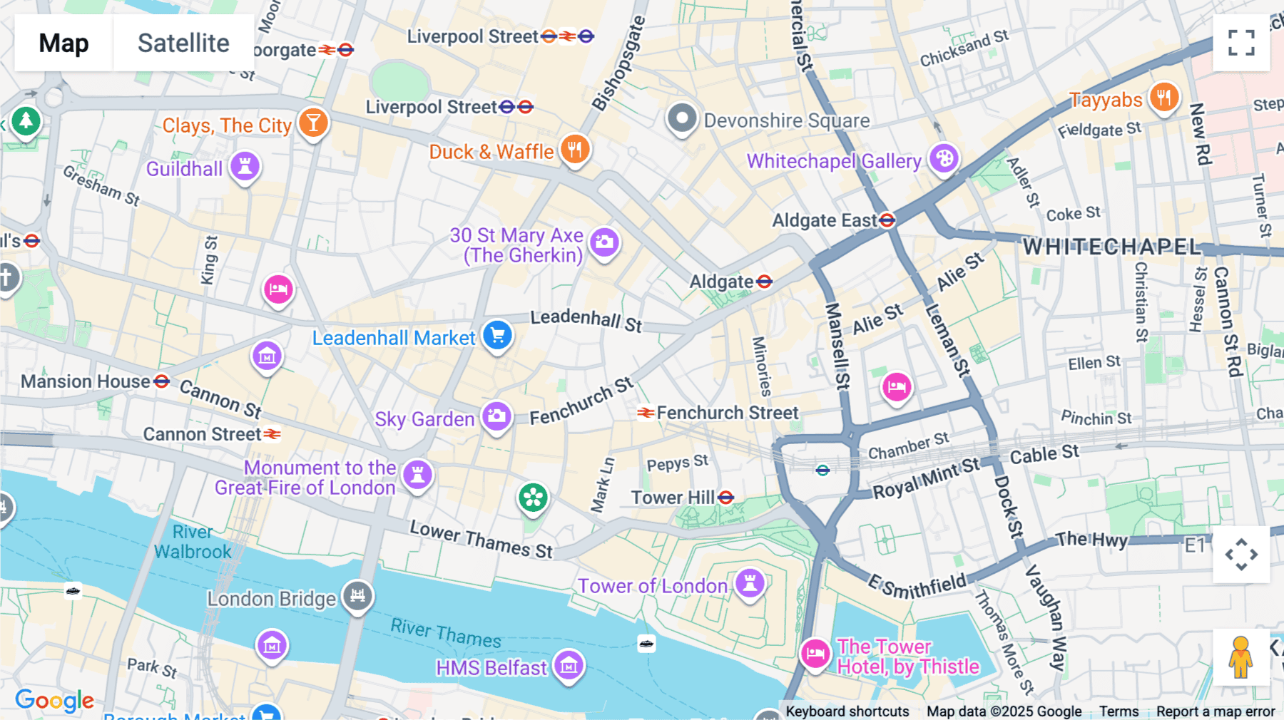 Click for interative map of 52-56 Leadenhall Street, City of London, London