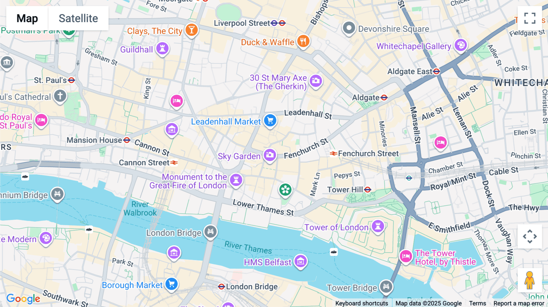 Click for interative map of 155, Fenchurch Street, City of London, London