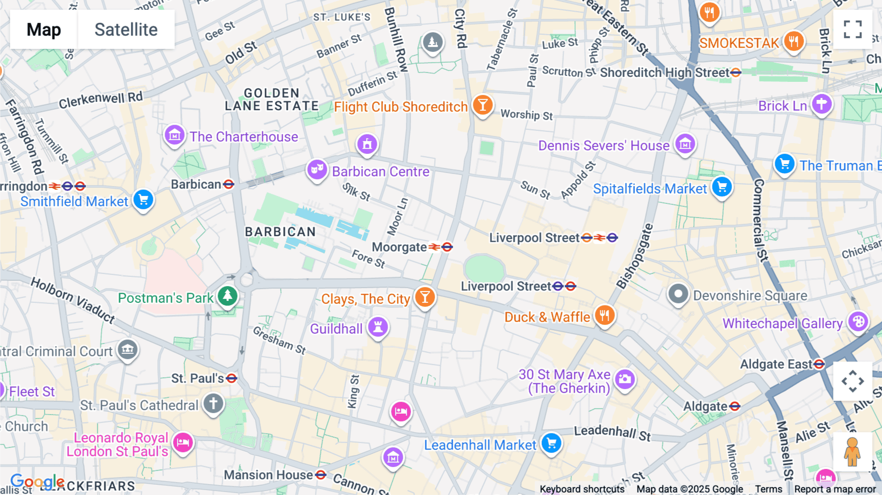 Click for interative map of 141, Moorgate, City of London, London