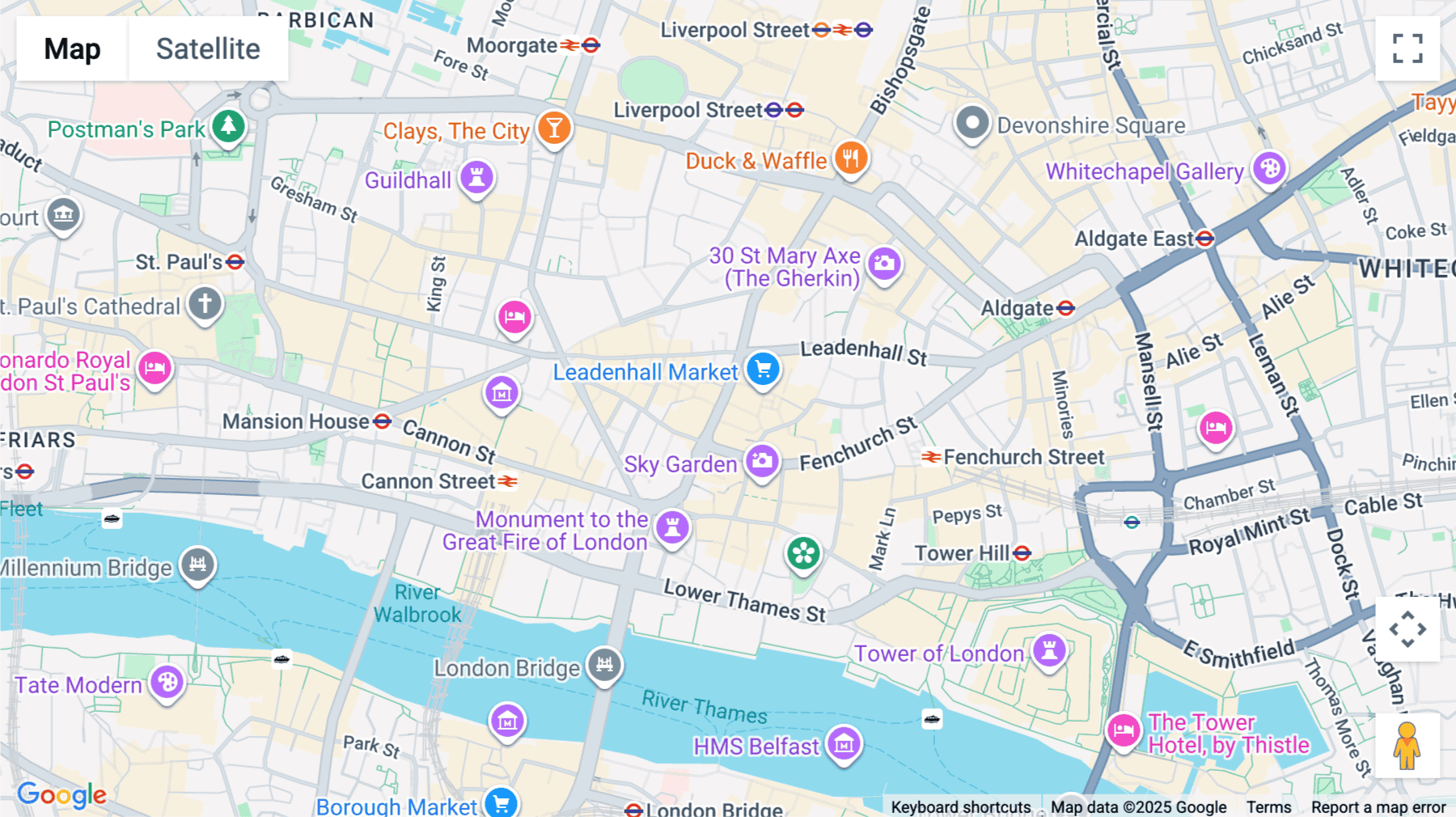 Click for interative map of 81, Gracechurch Street, City of London, London