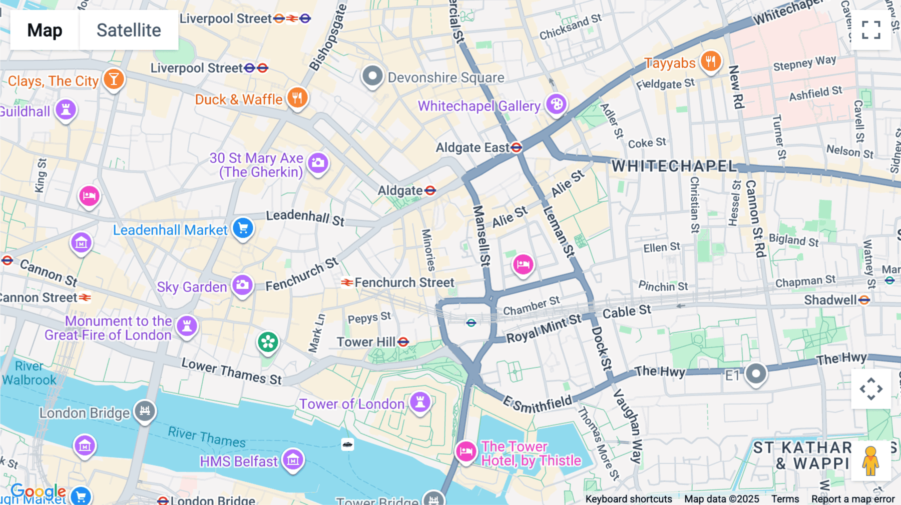 Click for interative map of 16, Saint Clare Street, City of London, London
