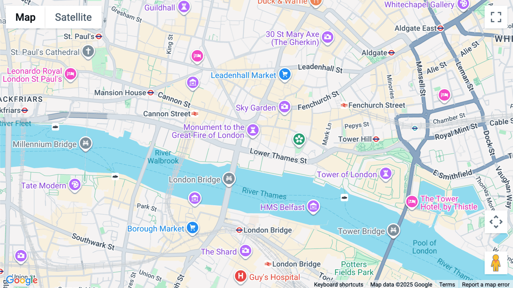 Click for interative map of 24, Monument Street, City of London, London