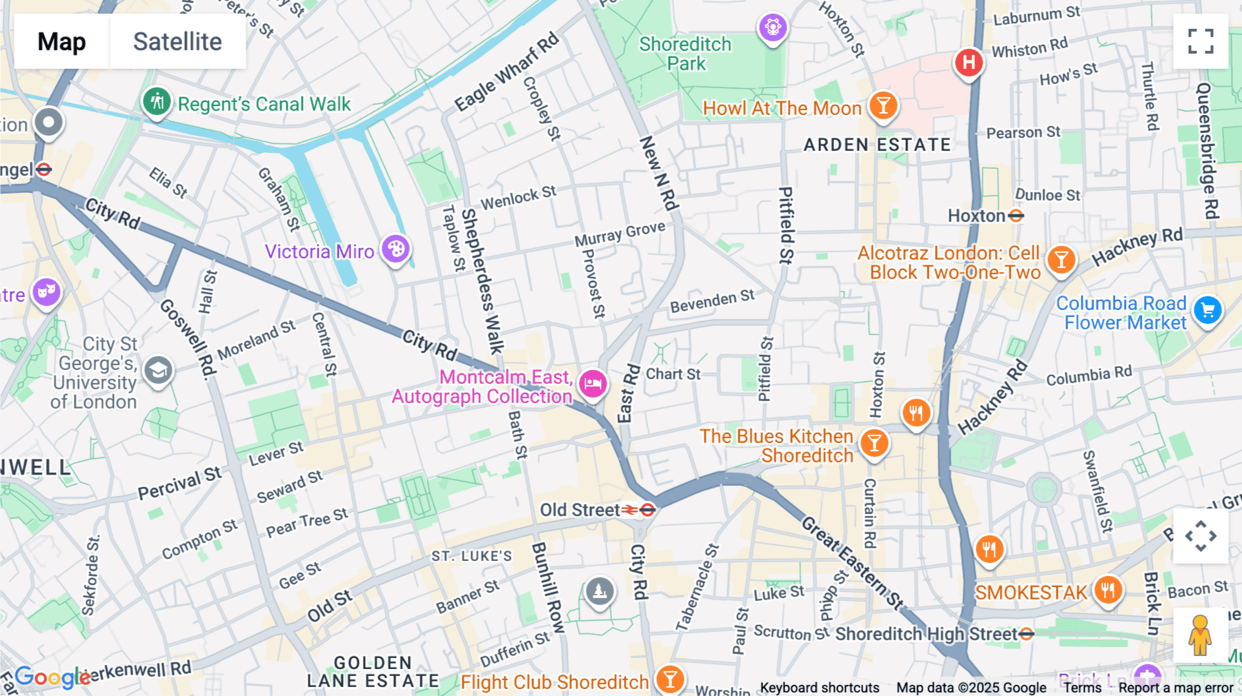 Click for interative map of 10-18, Vestry Street, London