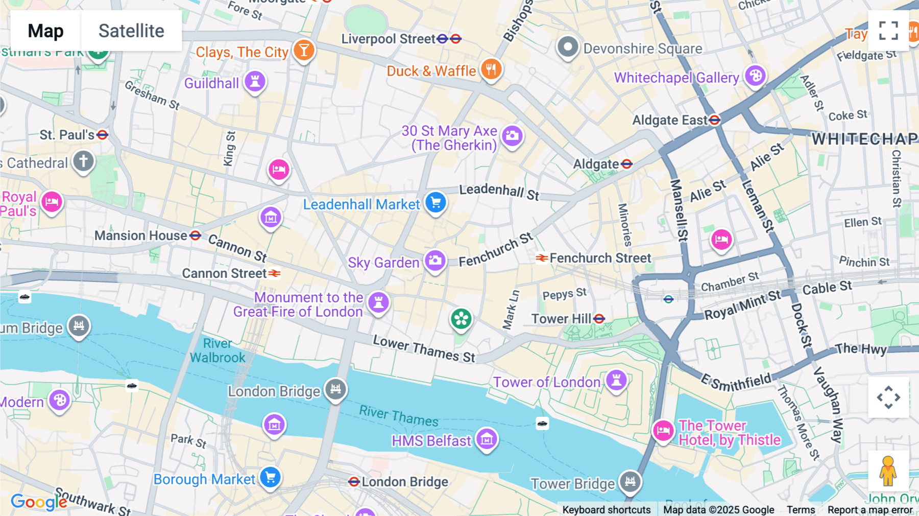 Click for interative map of 141, Fenchurch Street, City of London, London