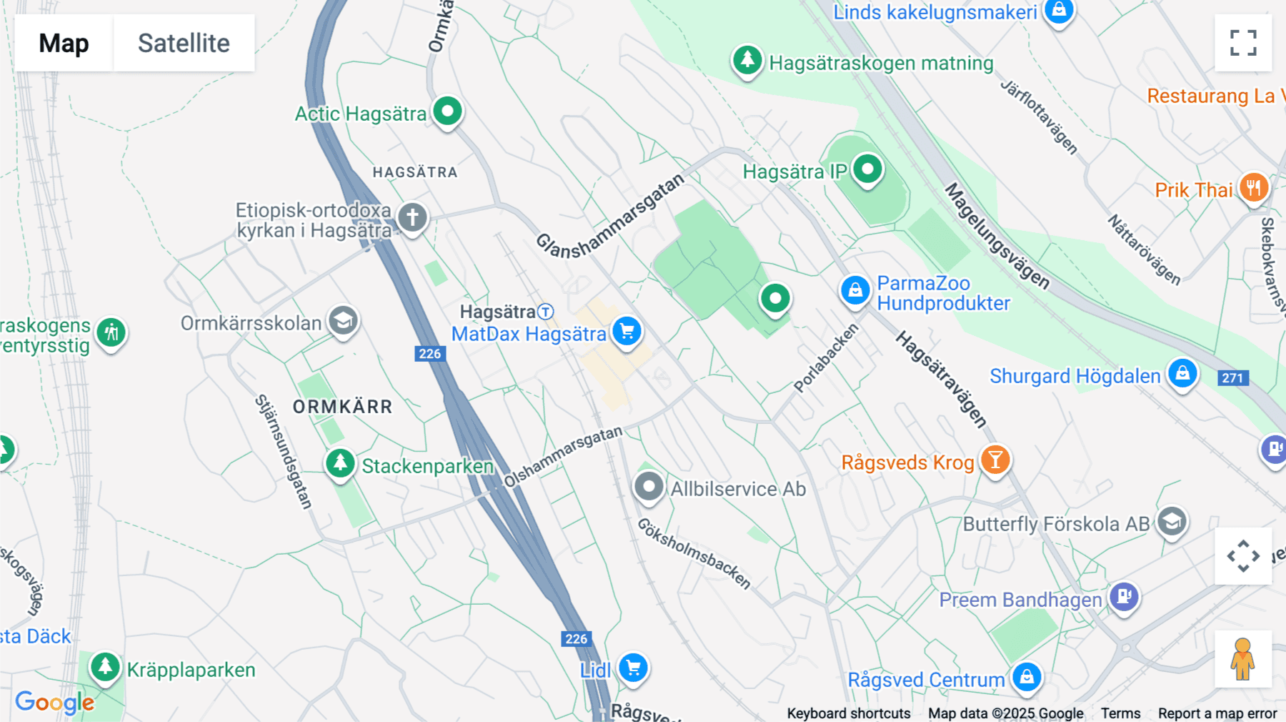 Click for interative map of Hagsätra Torg 13, Bandhagen, Hagsätra