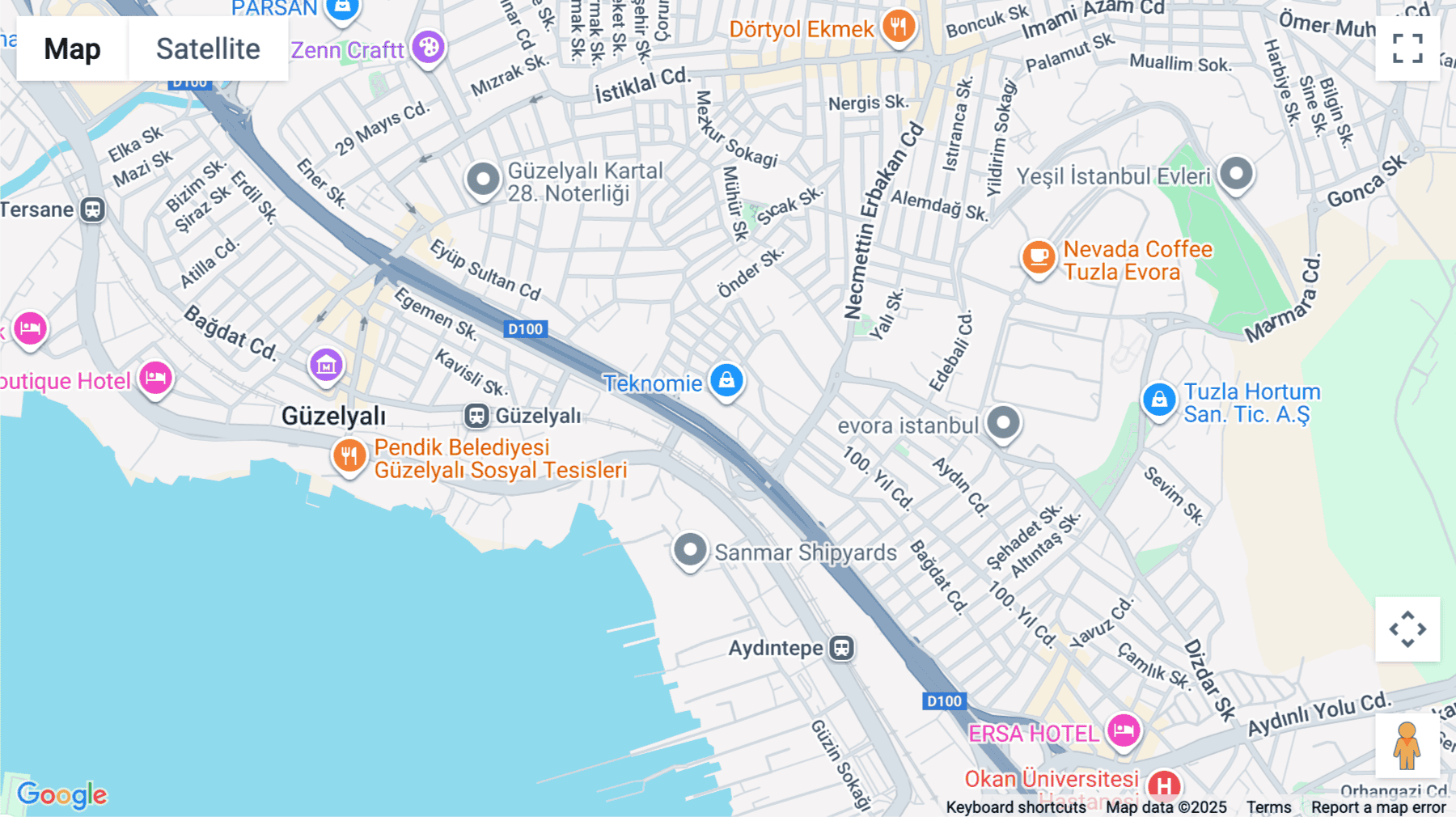 Click for interative map of Esenyalı Mah. Uygar Sokak. Varyap Plaza. No: 61 Ofis No: 247, Istanbul