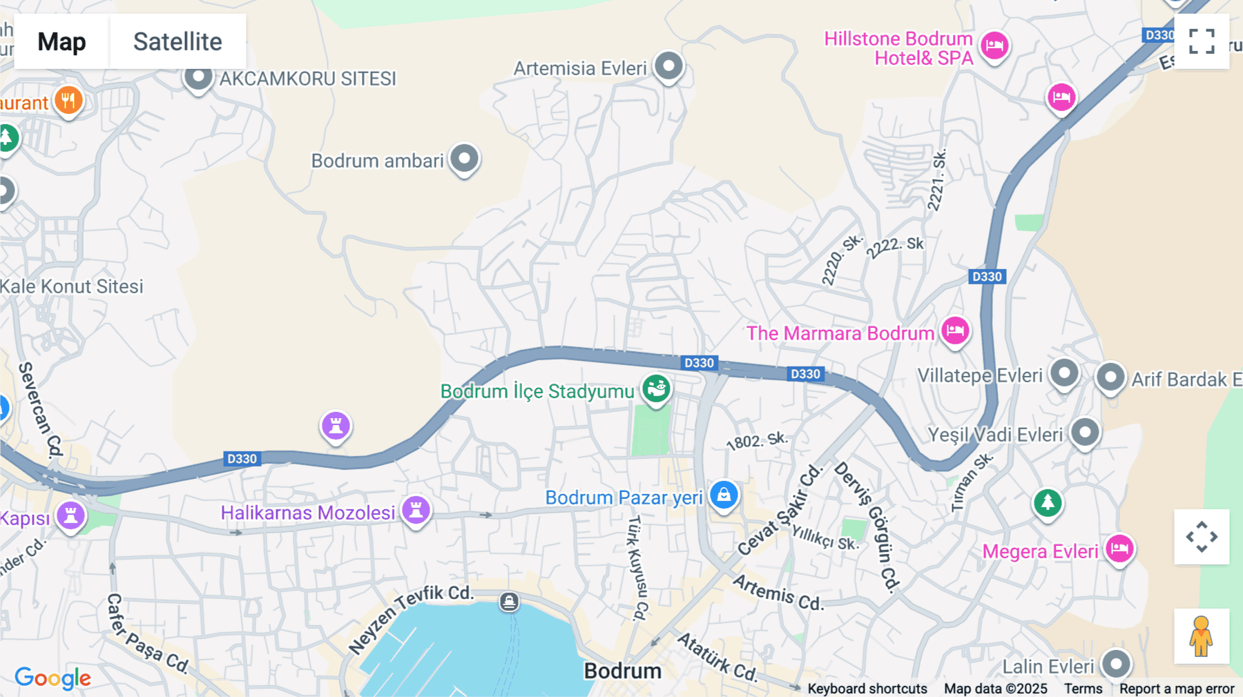 Click for interative map of Muğla, Bodrum, Türkkuyusu Mahallesi, Kıbrıs Şehitleri Caddesi, Yüksel Çağlar İş Merkezi, Kat: 0, KNo: No: 78/26, Muğla