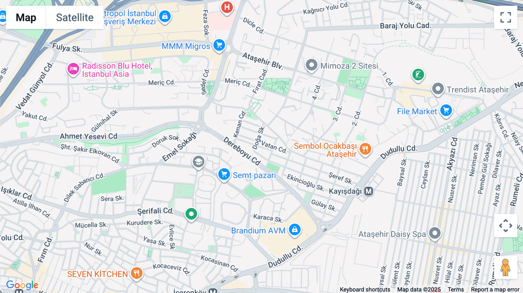 Click for interative map of Atatürk Mah. Sait Cordan Sokak no: 10 Ataşehir, Istanbul