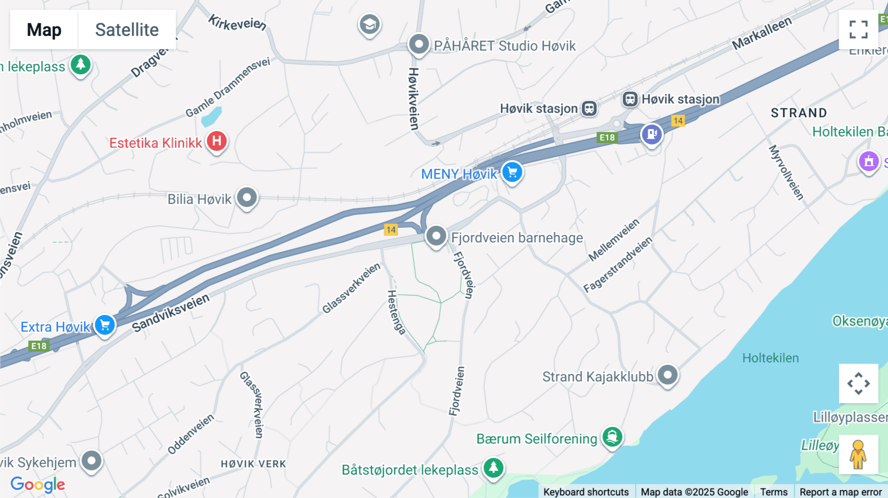 Click for interative map of Fjordveien 1, 2 Etasje, Høvik