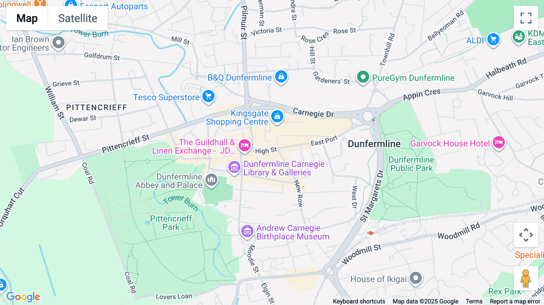 Click for interative map of 3-5 New Row, First and Second Floors, Dunfermline