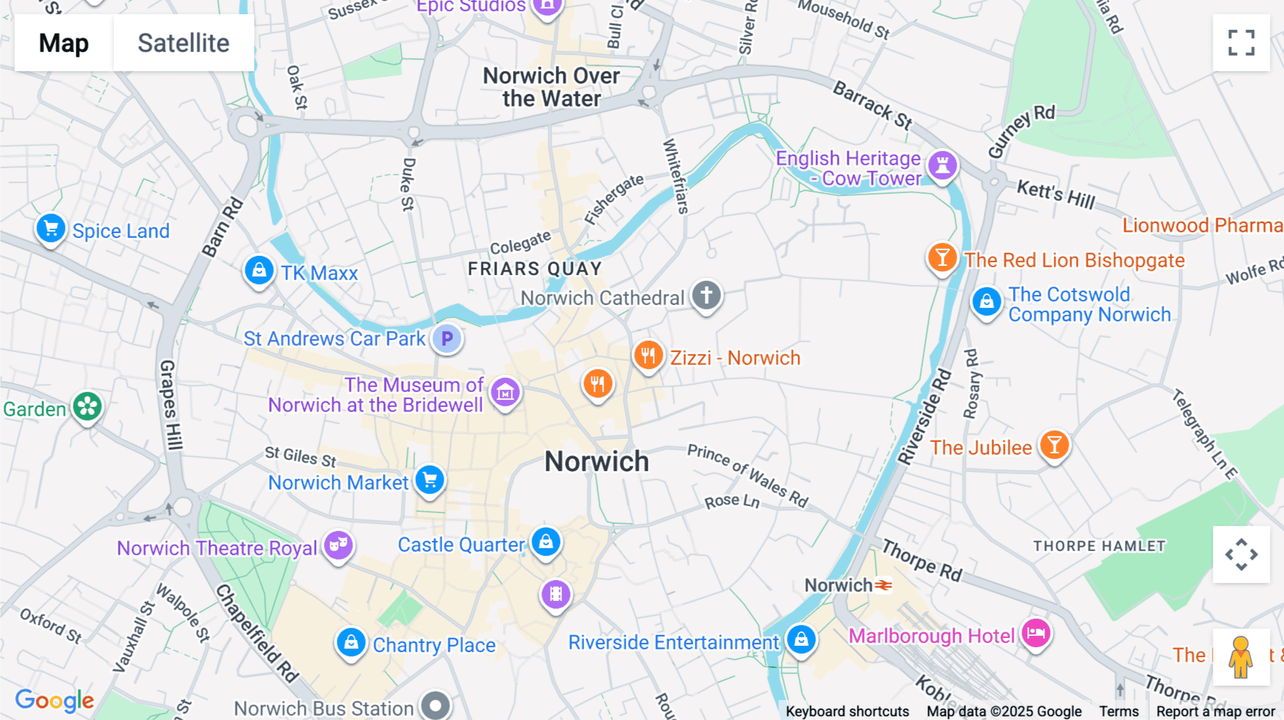 Click for interative map of 23, Tombland, Norwich
