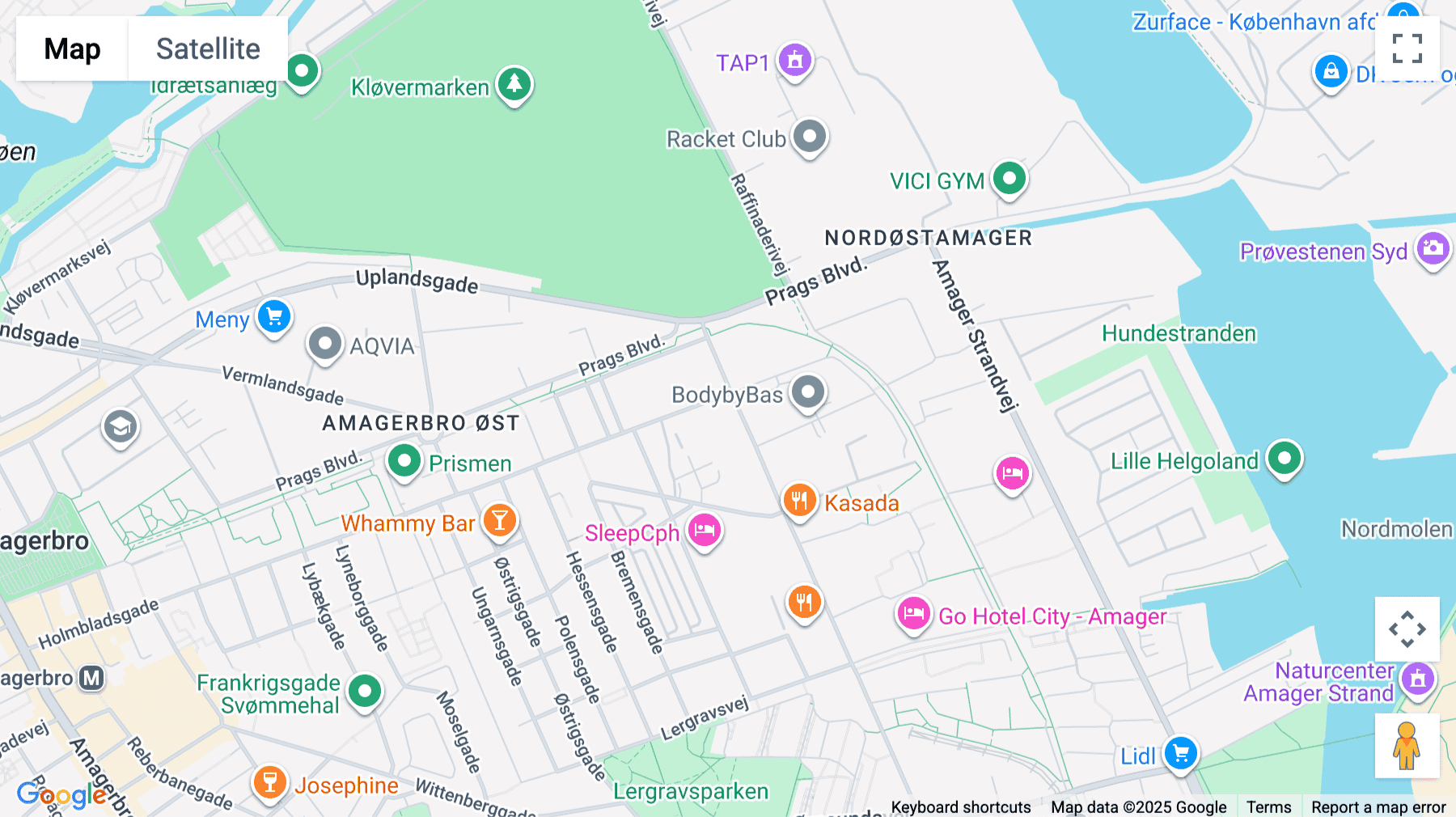Click for interative map of Strandlodsvej 6, 1 etage, Copenhagen