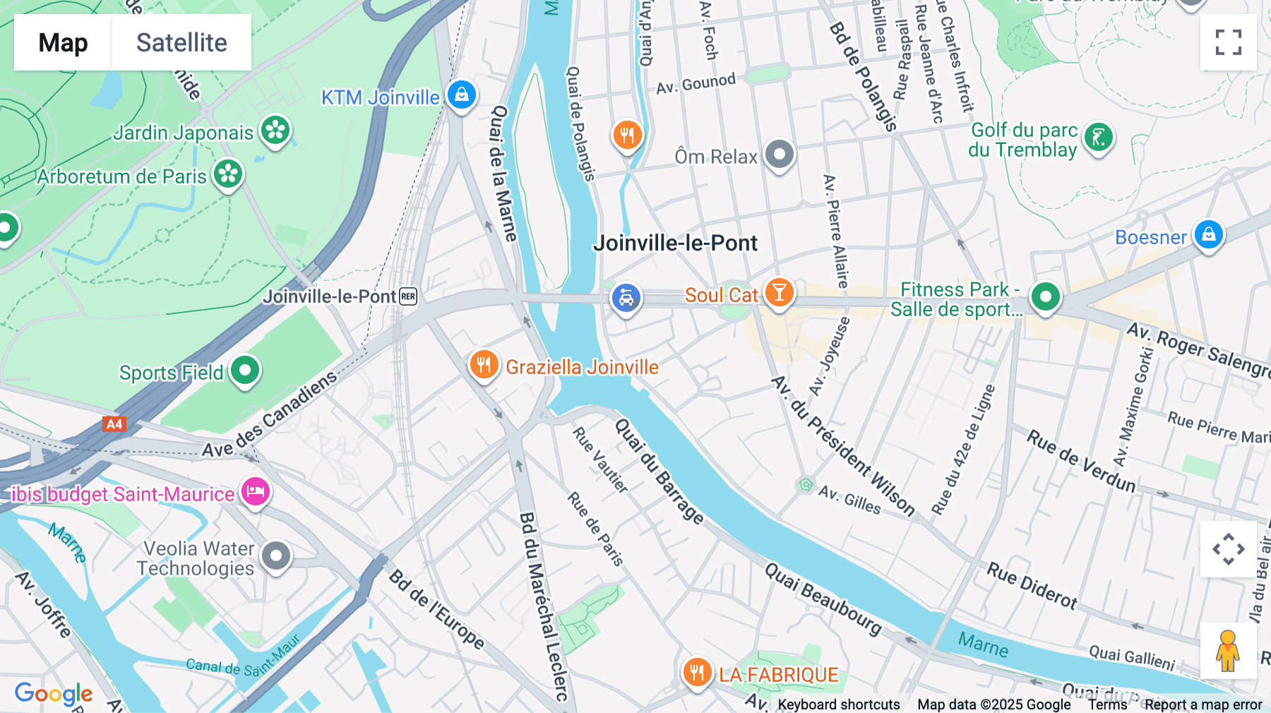 Click for interative map of 7 Quai Gabriel Péri, Joinville-le-Pont