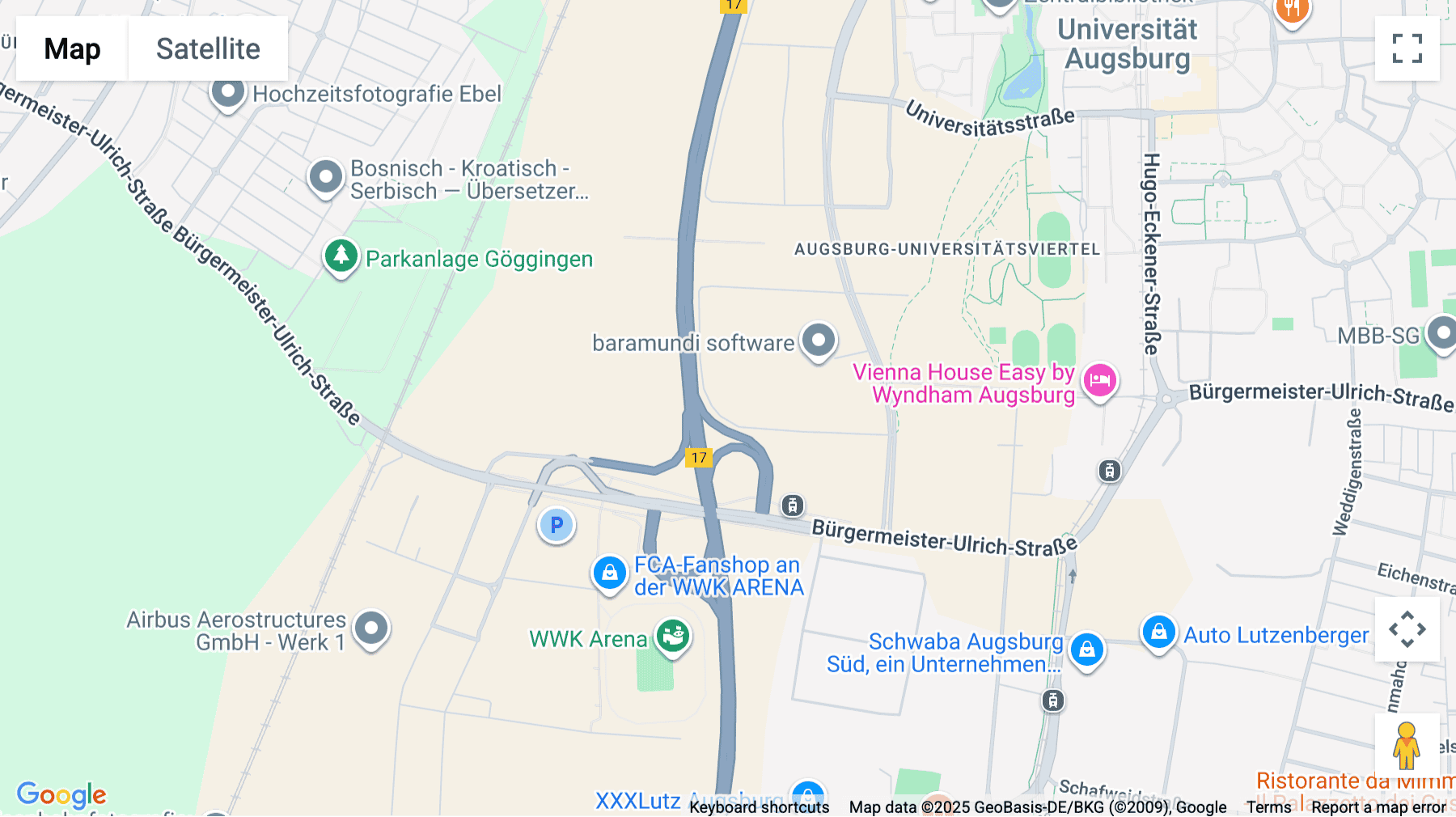 Click for interative map of Karl-Drais-Straße 4b, Augsburg