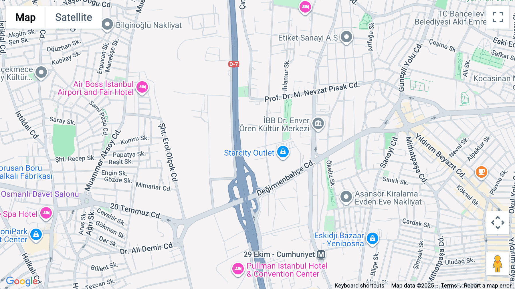 Click for interative map of Ser Plaza, Kavak Sokak No: 3A, Basin Ekspres Yolu, Yenibosna Merkez Mahallesi, Bahçelievler, Istanbul