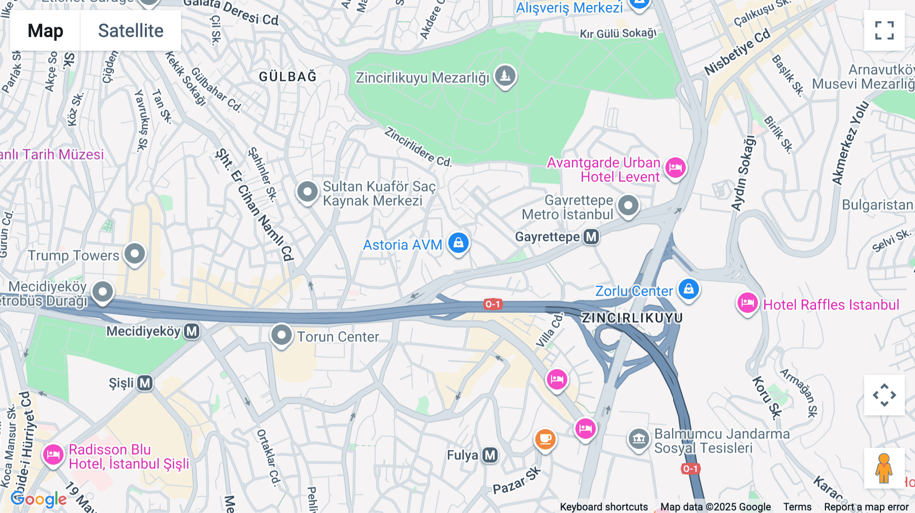 Click for interative map of Buyukdere St. No 127 Astoria Kempinski Residances A Tower Floor 8, Esentepe Sisli, Istanbul