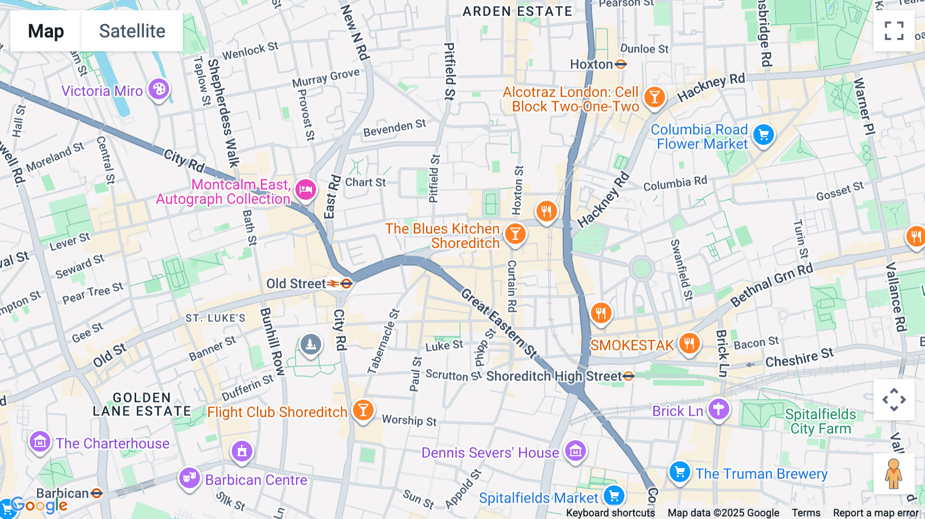 Click for interative map of 2 Bath Place, Rivington Street, London
