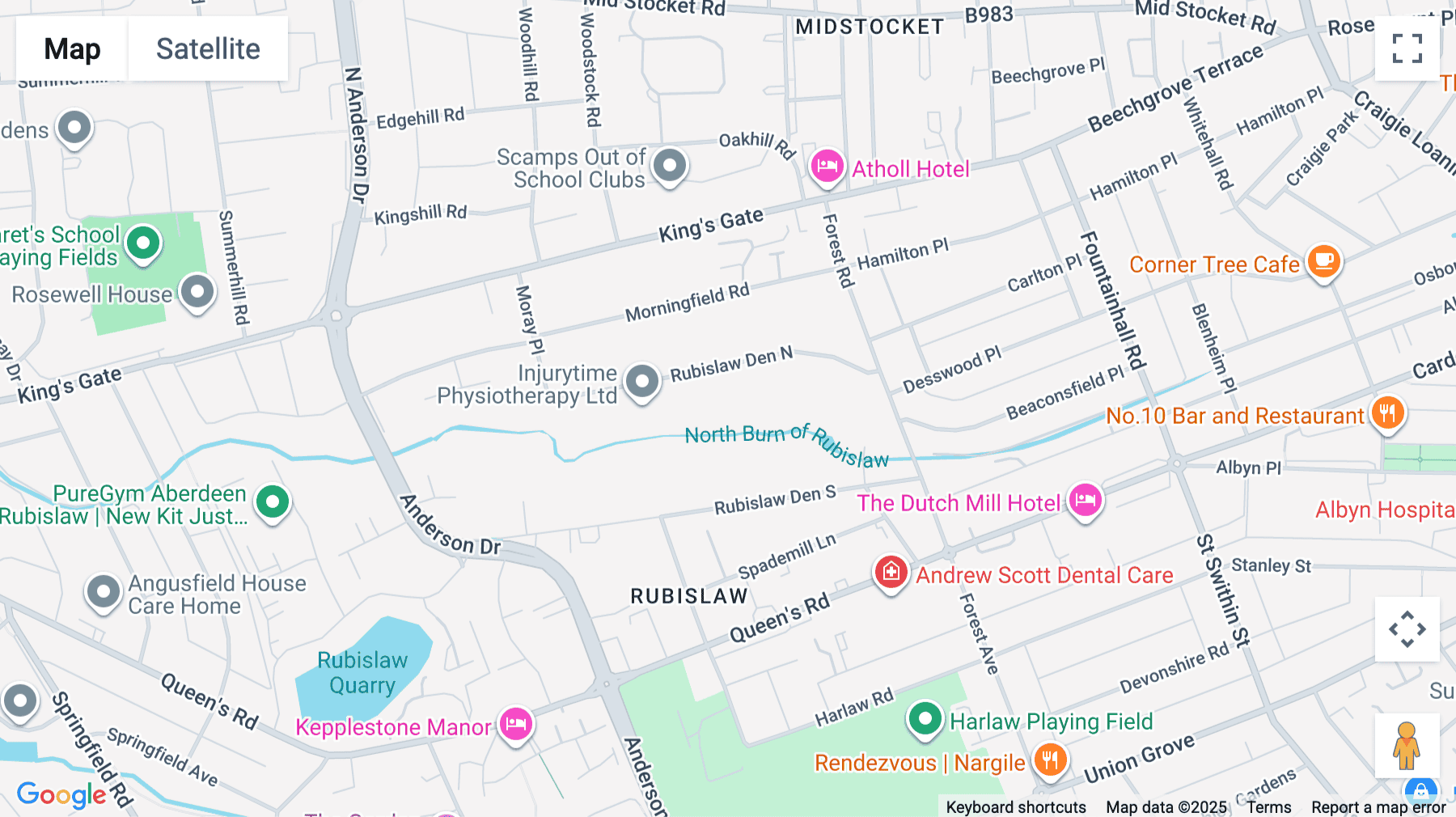 Click for interative map of Rubislaw Den House, 23 Rubislaw Den North, Aberdeen, Aberdeen