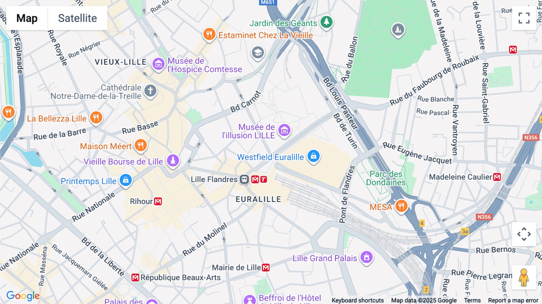 Click for interative map of 21 avenue Le Corbusier, Lille