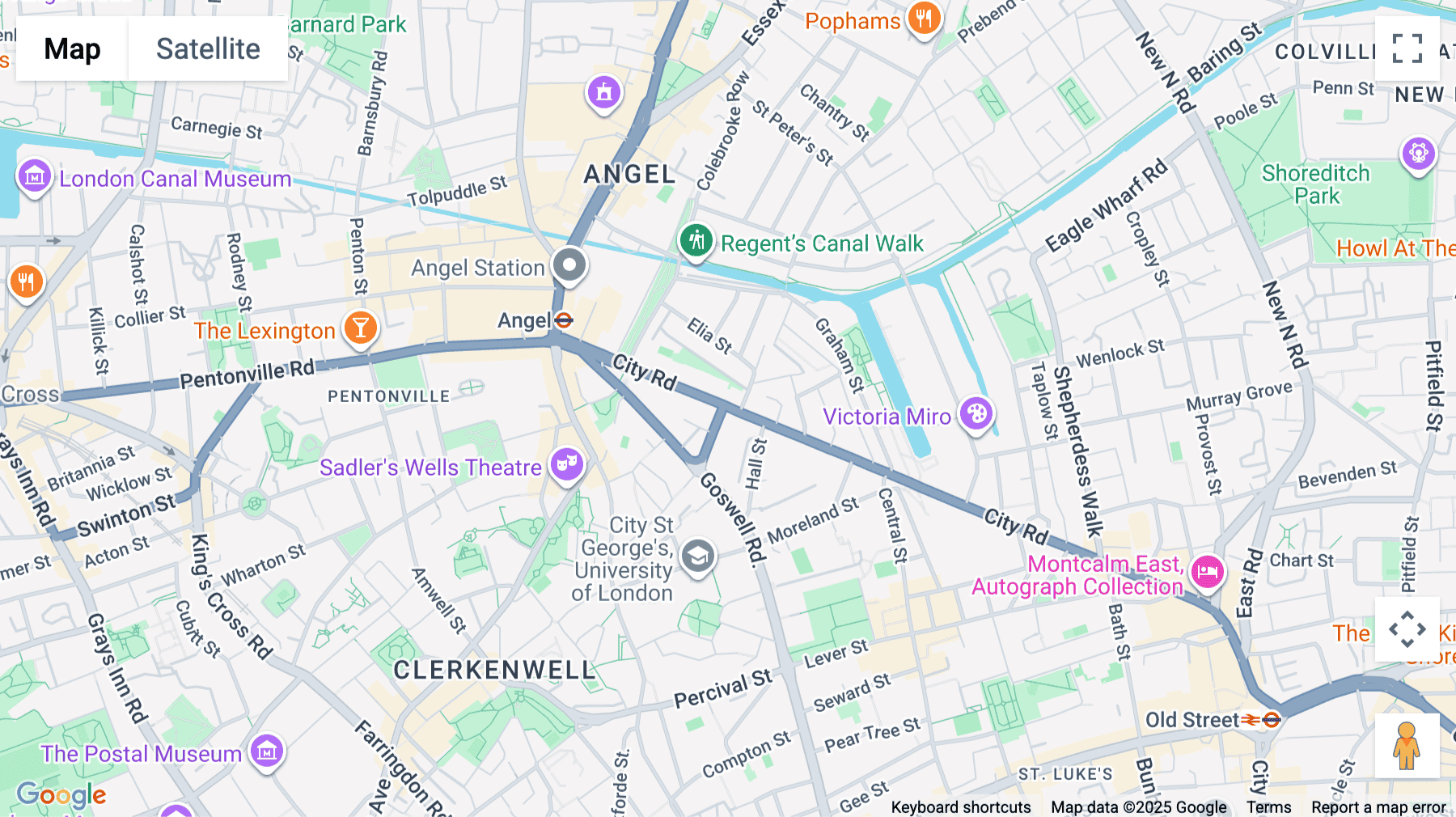 Click for interative map of 338 City Road, Central London, London