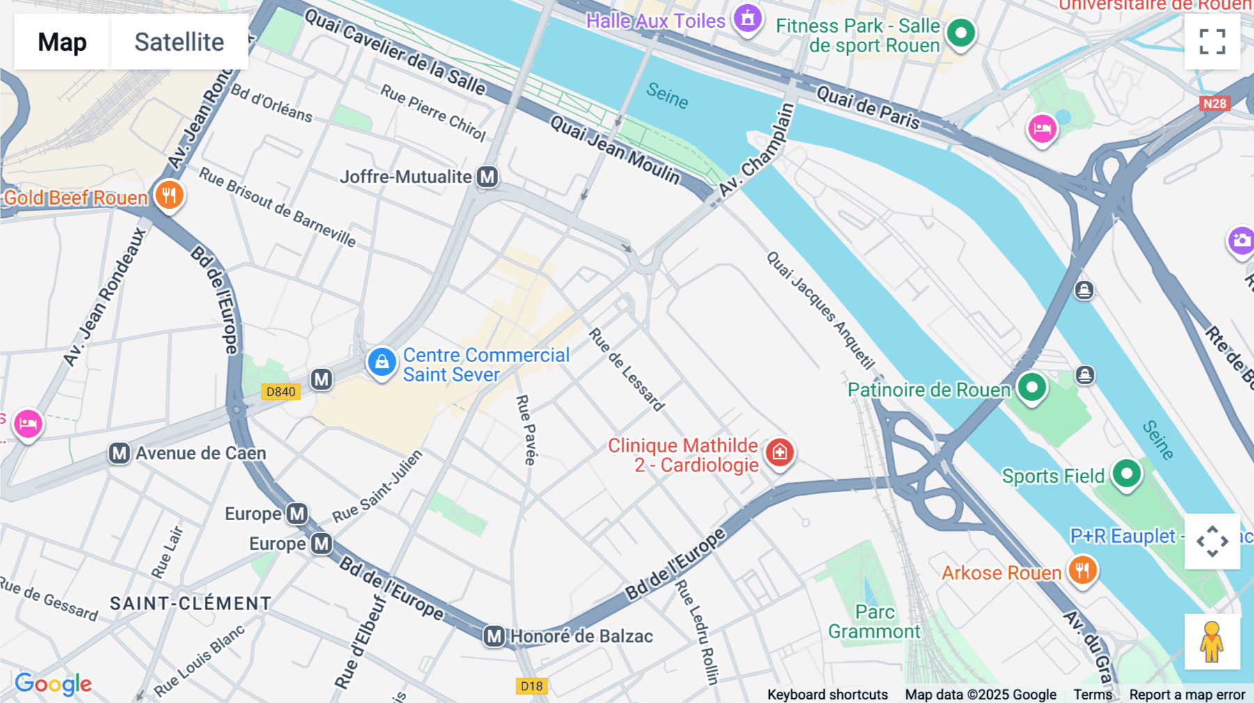 Click for interative map of 72 rue de Lessard, Rouen, Picardie, Rouen
