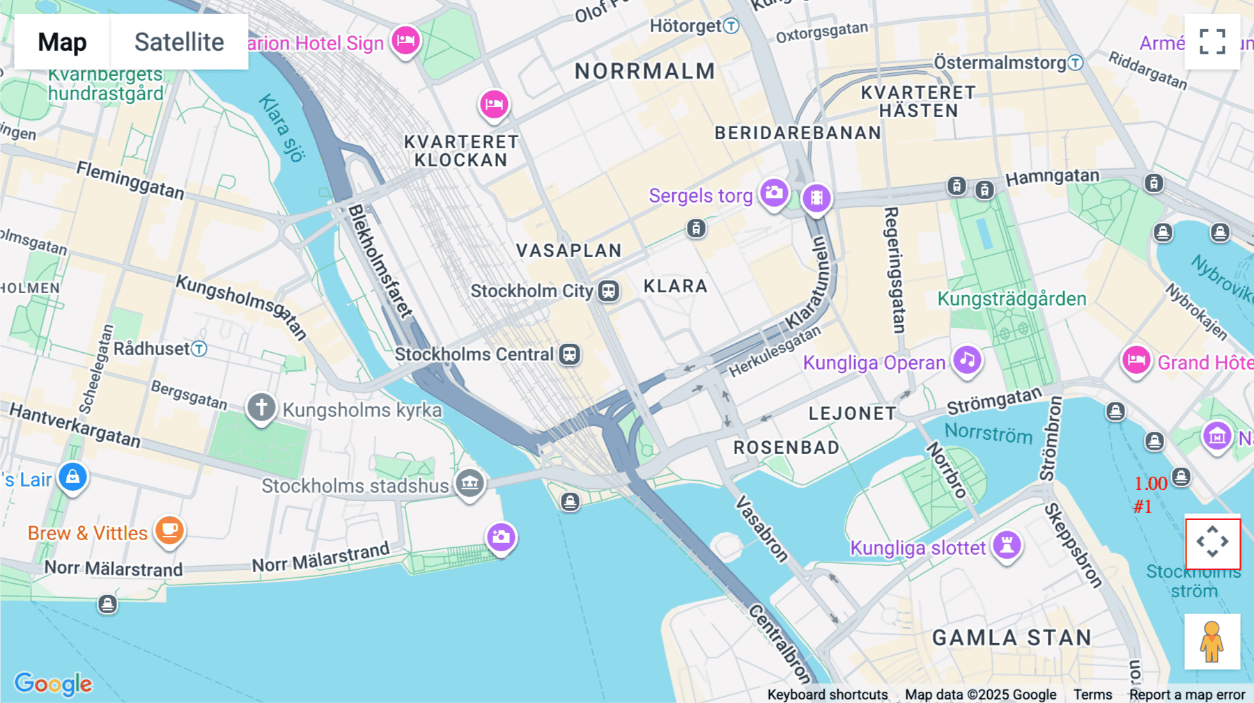 Click for interative map of Vasagatan 16, Stockholm, Stockholm