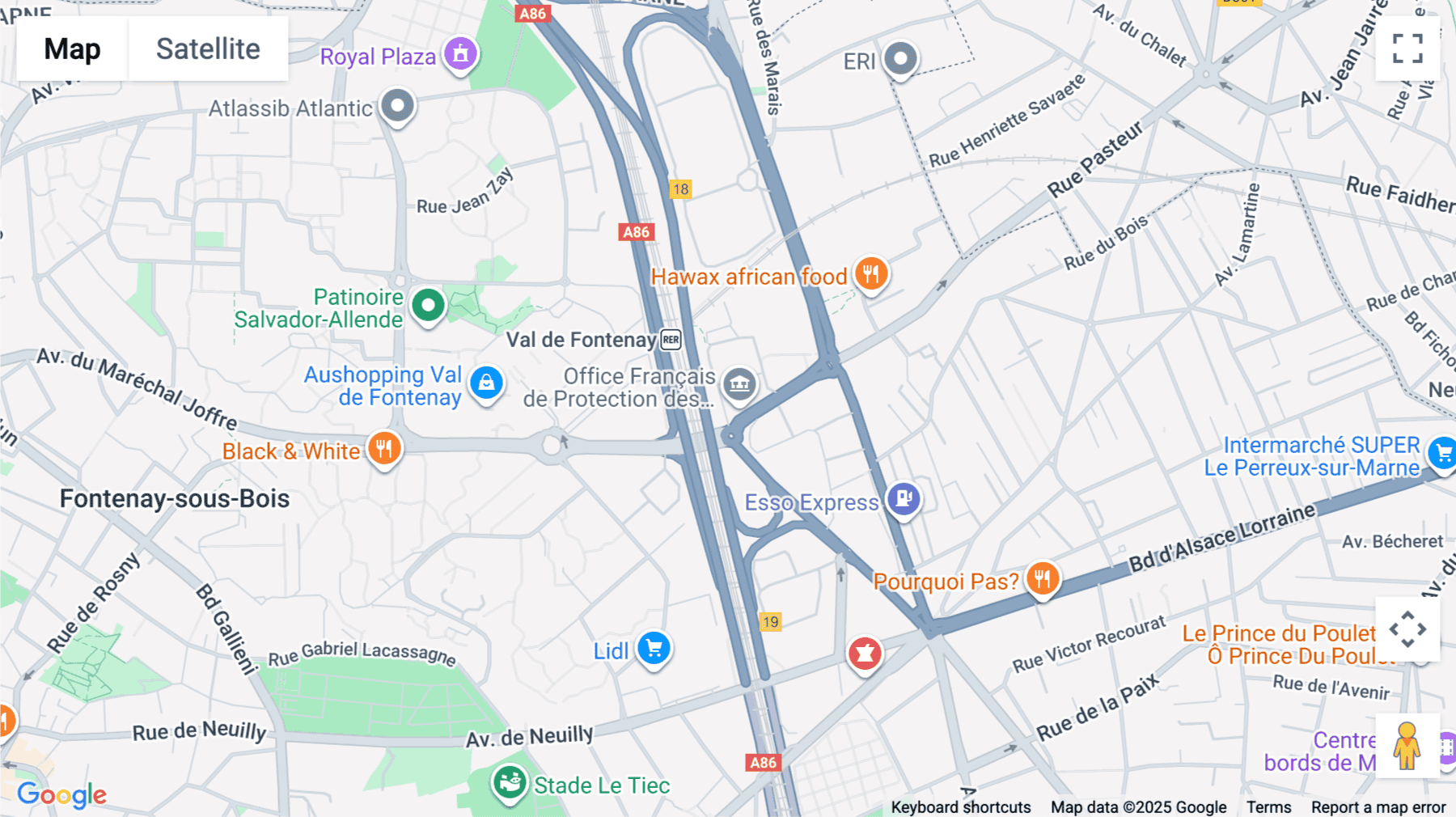 Click for interative map of Fontenay-Sous-Bois, Val de Fontenay, Building A, 201 Rue Carnot, Paris