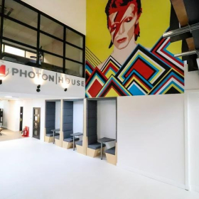 Interior of Photon House, Percy Street. Click for details.