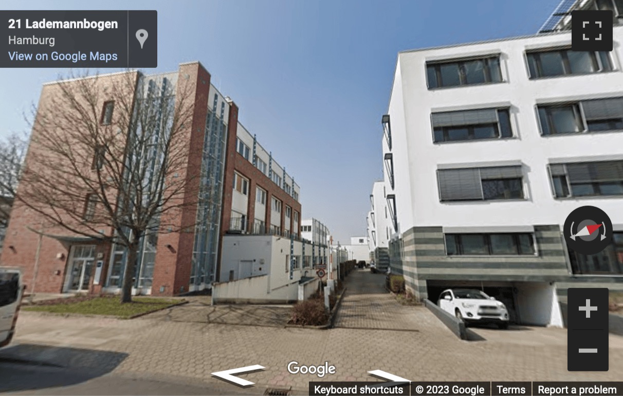 Street View image of Lademannbogen 21-23, Hamburg, Schleswig Holstein