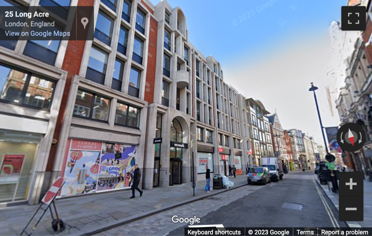 Street View image of 22 Long Acre, Covent Garden, London, City of Westminster