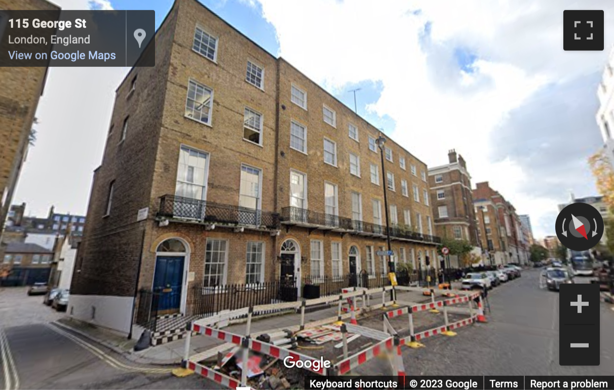 Street View image of 117 George Street, Central London, W1H
