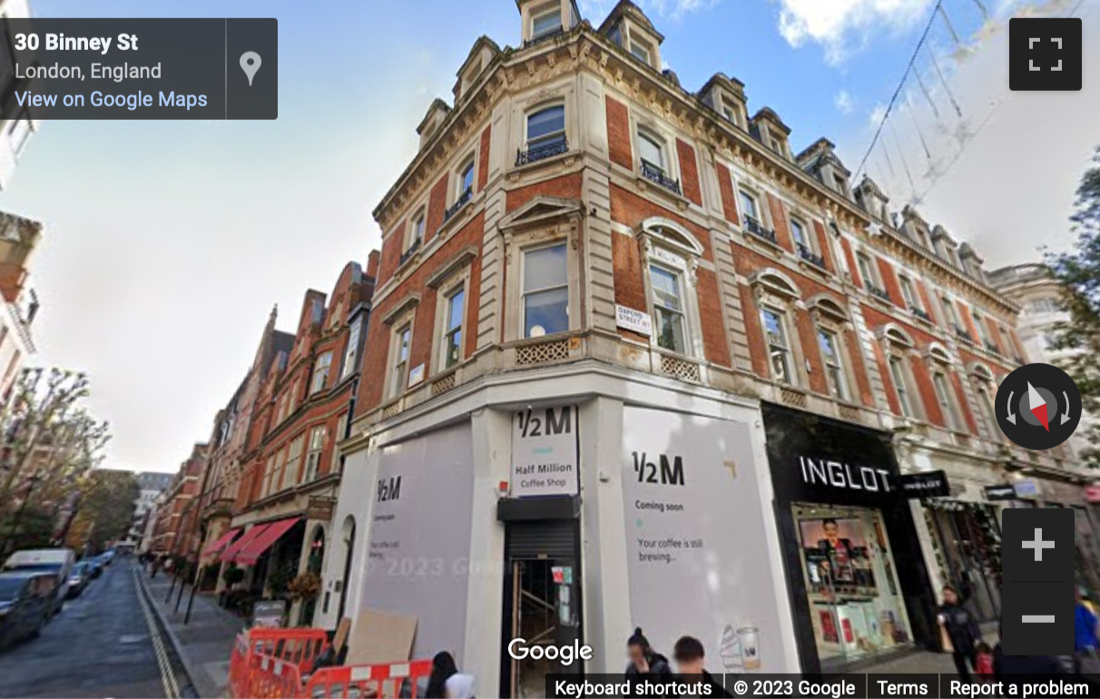 Street View image of 30 Binney Street, London