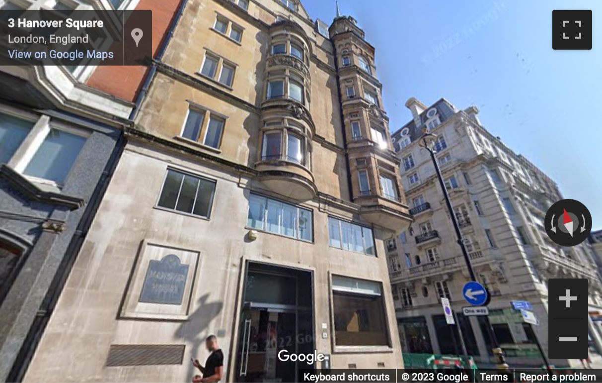 Street View image of 14 Hanover Square, London