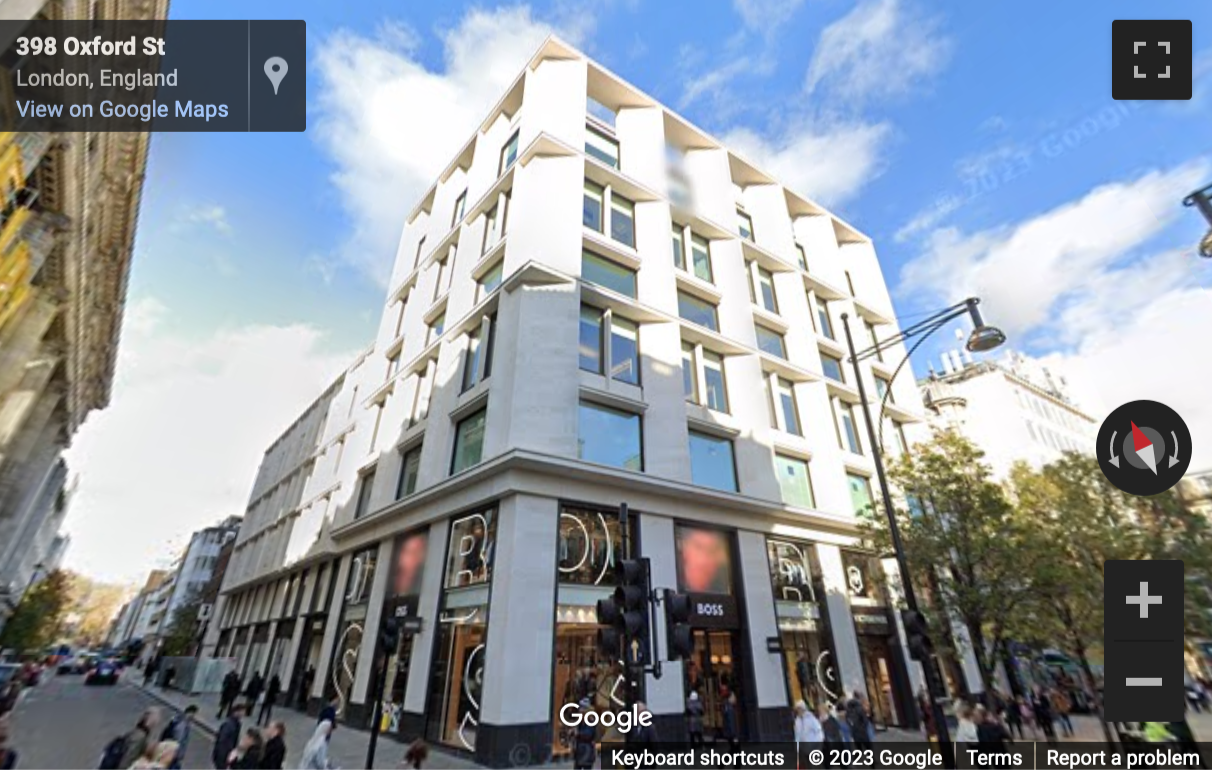 Street View image of 14 Bird Street, Parcels Building, Oxford Street, London