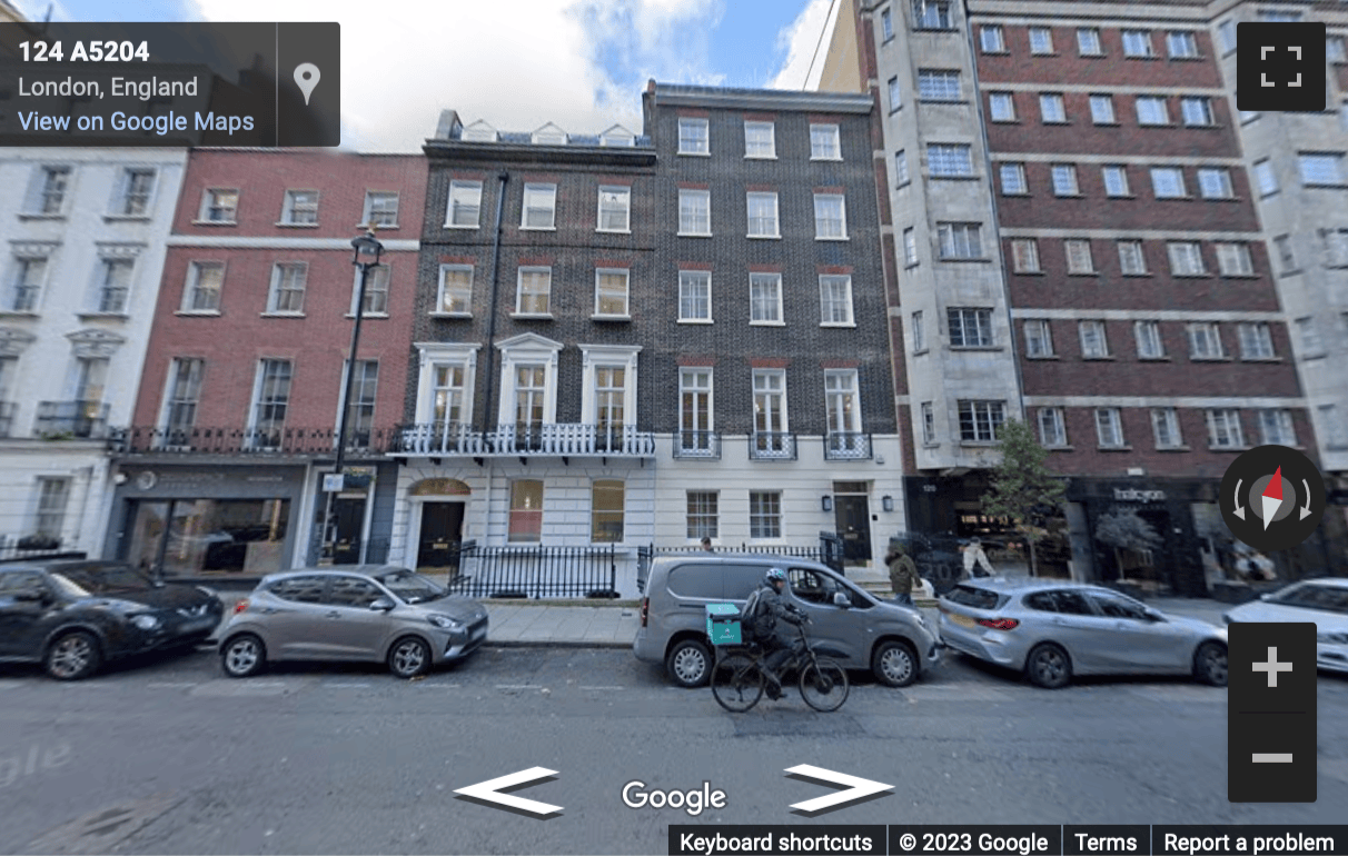 Street View image of 124 Wigmore Street, London