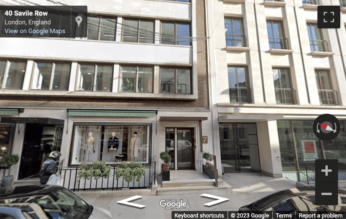 Street View image of 7 Savile Row, 2nd and 3rd Floor, London Market