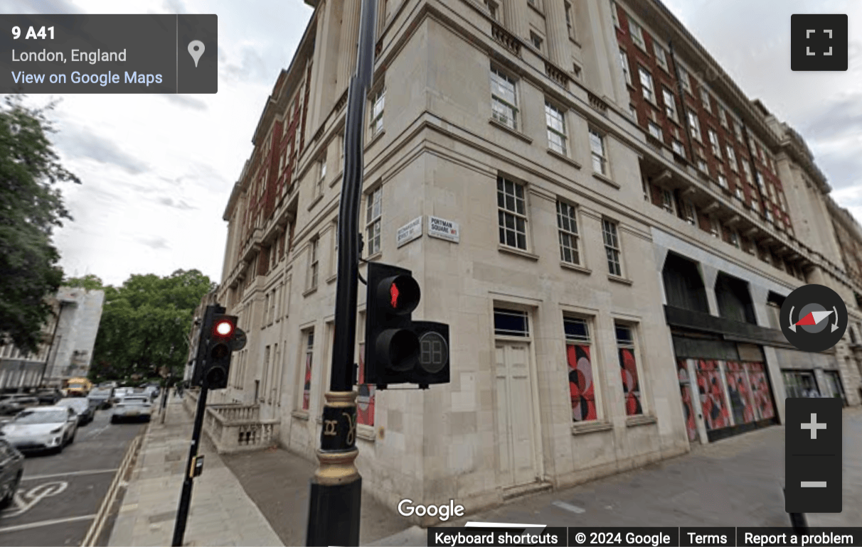 Street View image of 1/9 Portman Square & 132/144 Wigmore Street, Orchard Court, Central London, W1A, UK